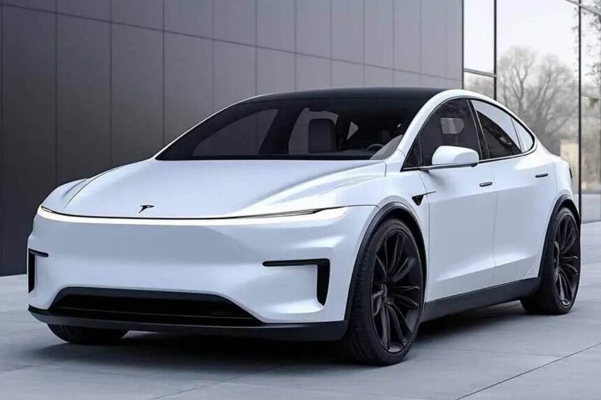 Avec une caméra sur le pare-chocs avant, la Tesla Model Y Juniper repérée en circulation (Vidéo)